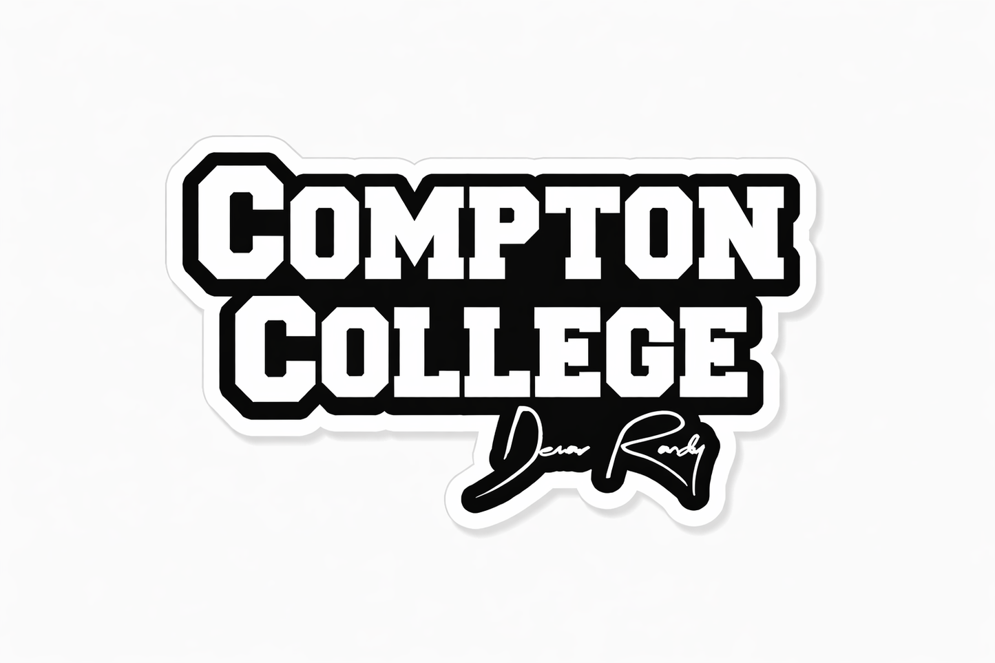 Compton College Signature Sticker
