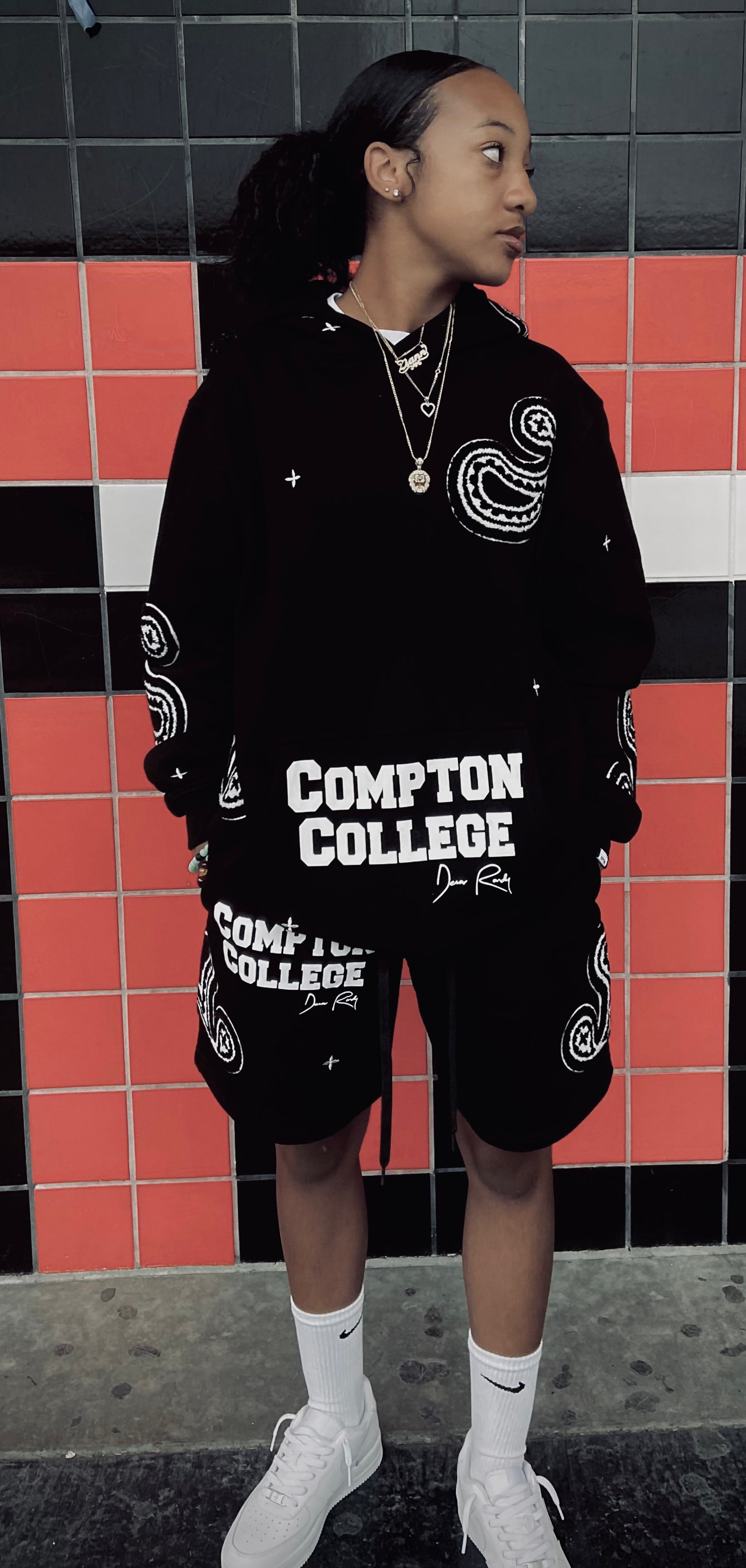 Compton College Paisley Sweat Set